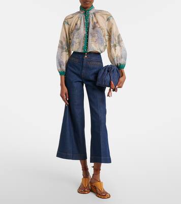 Cropped Flared Jeans Aster | Zimmermann