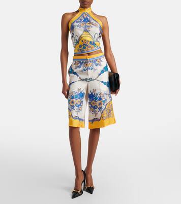 Culottes aus Seiden-Twill | Gucci