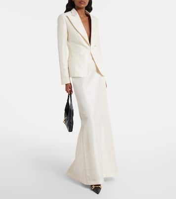 Gonna lunga in faille di seta | Gucci