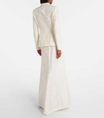 Gonna lunga in faille di seta | Gucci