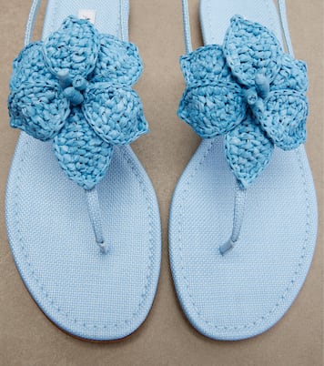 Sandali Calypso in rafia con pelle | Aquazzura