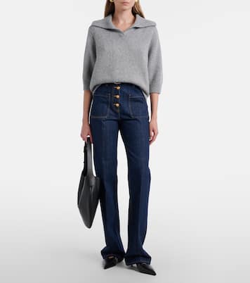 Lailai cashmere and silk polo sweater | Lisa Yang