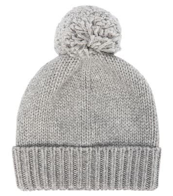 Wool-blend pom-pom beanie | Il Gufo