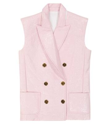 Coated cotton-blend vest | Balmain Kids