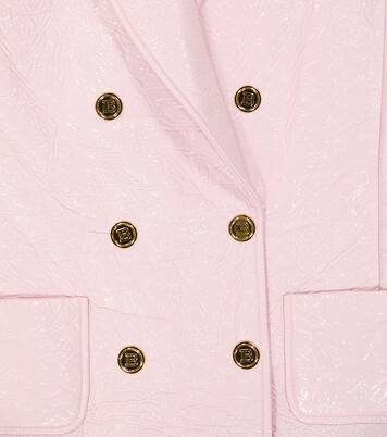 Coated cotton-blend vest | Balmain Kids