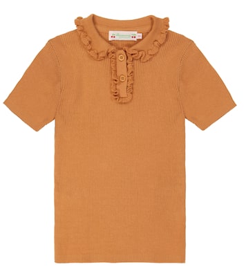 Anyssa ruffled cotton polo shirt | Bonpoint