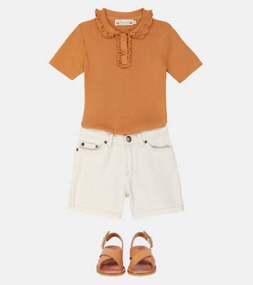 Anyssa ruffled cotton polo shirt | Bonpoint