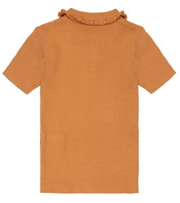 Anyssa ruffled cotton polo shirt | Bonpoint