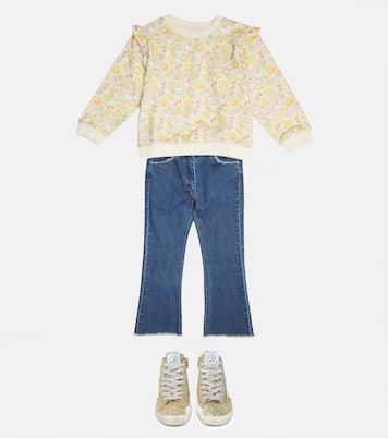 Sweat-shirt en coton à fleurs | Tartine et Chocolat