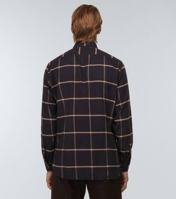 Checked cotton-blend twill shirt | Lardini