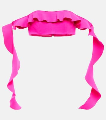 Bustier-Top aus einem Wollgemisch | David Koma