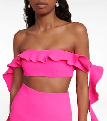 Bustier-Top aus einem Wollgemisch | David Koma