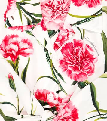 Floral-print cotton top | Dolce&Gabbana Kids