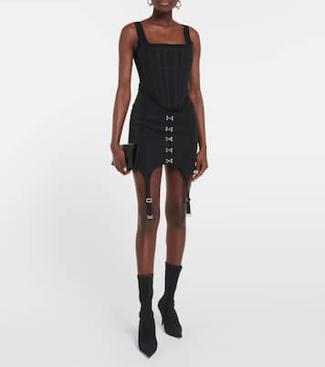 High-Rise-Minirock aus Baumwolle | Dion Lee