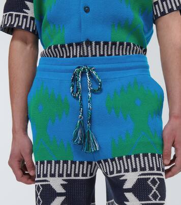 Shorts en piqué de algodón en jacquard | Alanui