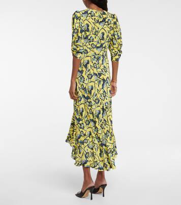 Robe midi imprimée en crêpe | Diane von Furstenberg