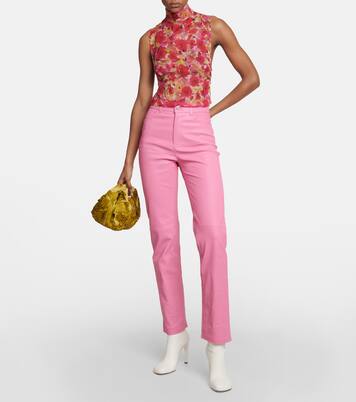 High-Rise-Hose Terry aus Leder | Stouls