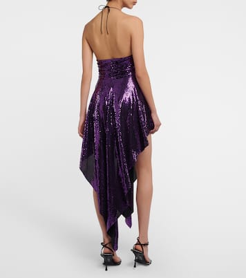 Robe midi asymétrique à sequins | Alexandre Vauthier
