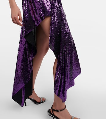 Robe midi asymétrique à sequins | Alexandre Vauthier