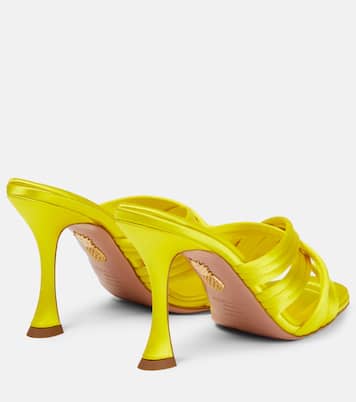 Pantoletten Oahu 95 aus Satin | Aquazzura