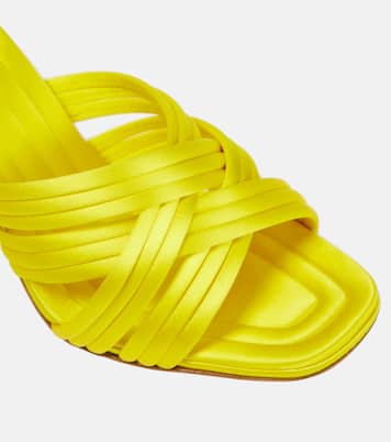 Pantoletten Oahu 95 aus Satin | Aquazzura