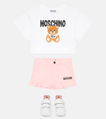 Printed cotton shorts | Moschino Kids