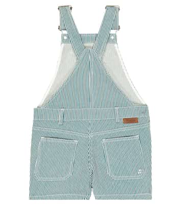 Saga striped denim overalls | Bonpoint