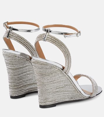 Verzierte Wedge-Sandalen Wow Crystal 95 | Aquazzura