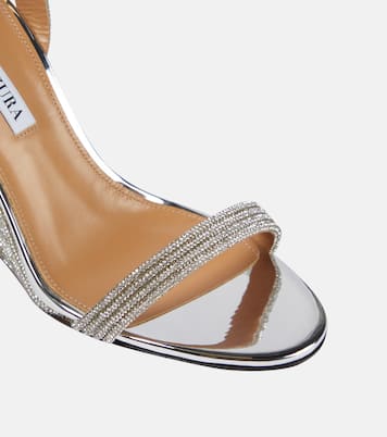 Verzierte Wedge-Sandalen Wow Crystal 95 | Aquazzura