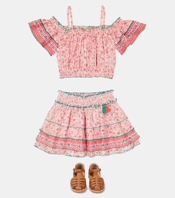 Donna floral off-shoulder top | Poupette St Barth Kids