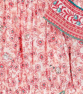 Donna floral off-shoulder top | Poupette St Barth Kids