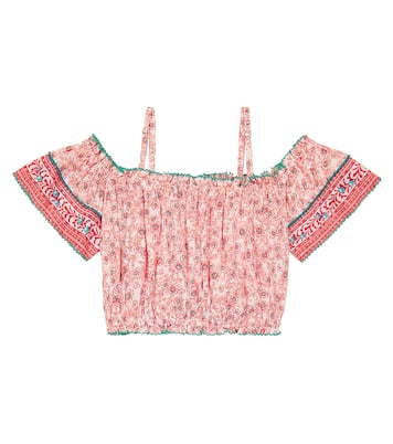 Donna floral off-shoulder top | Poupette St Barth Kids