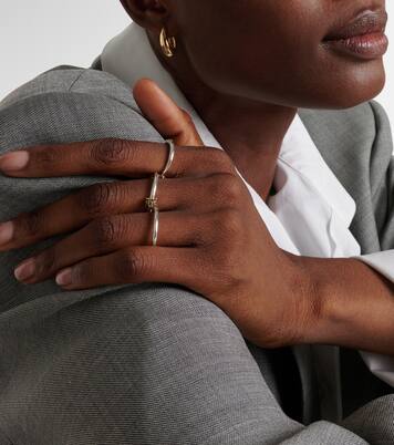 Anillo Dion SG de plata de ley con diamantes negros | Spinelli Kilcollin