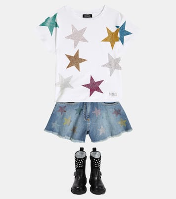 Embellished leather boots | Monnalisa