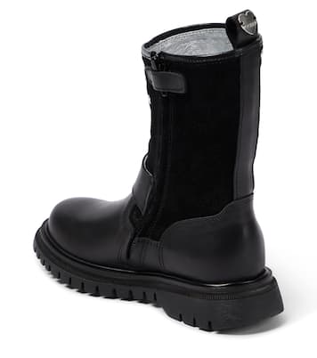 Embellished leather boots | Monnalisa