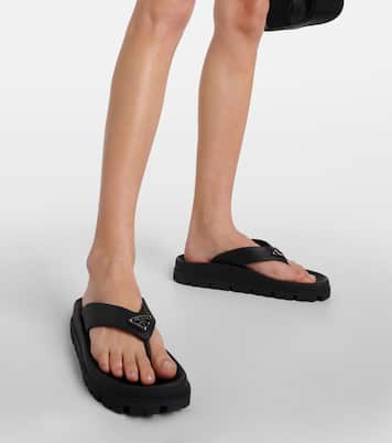 Soft Cage vinyl thong sandals | Prada