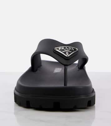 Soft Cage vinyl thong sandals | Prada