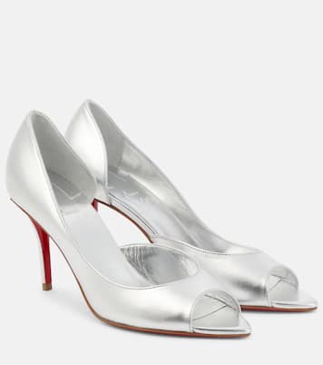 Open Apostropha 80 metallic leather pumps | Christian Louboutin