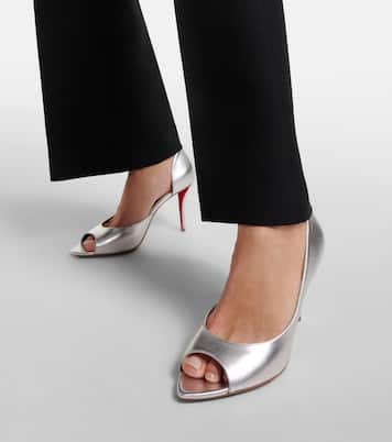 Open Apostropha 80 metallic leather pumps | Christian Louboutin