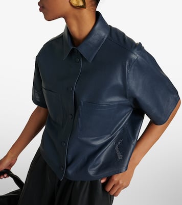 Oversize-Hemd aus Leder | Yves Salomon