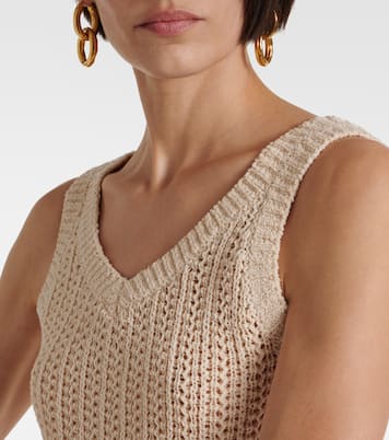 Arrigo knit cotton-blend tank top | Max Mara