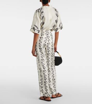 Pantalon ample Aurelia en soie | Asceno