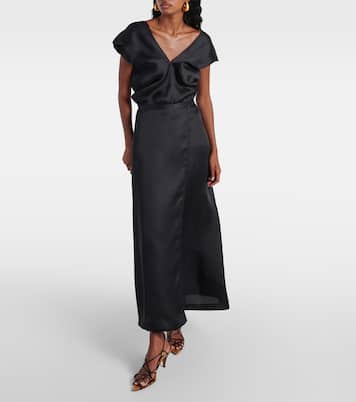 Mila silk maxi skirt | Khaite