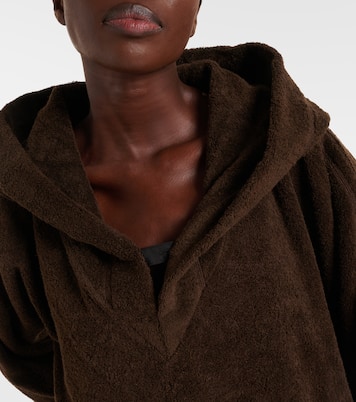 Poncho con capucha de rizo de algodón | Alaïa