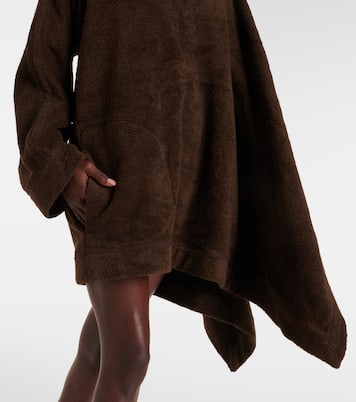 Poncho con capucha de rizo de algodón | Alaïa