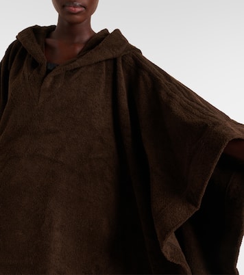 Poncho con capucha de rizo de algodón | Alaïa