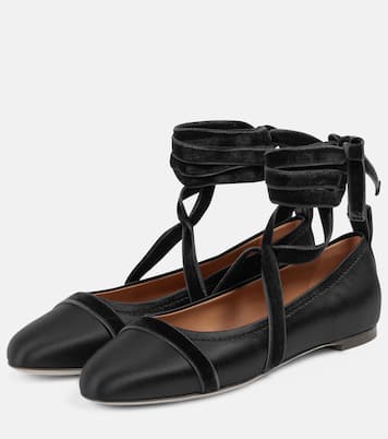Spencer satin ballet flats | Malone Souliers