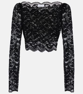 Crop top de encaje floral | Rabanne
