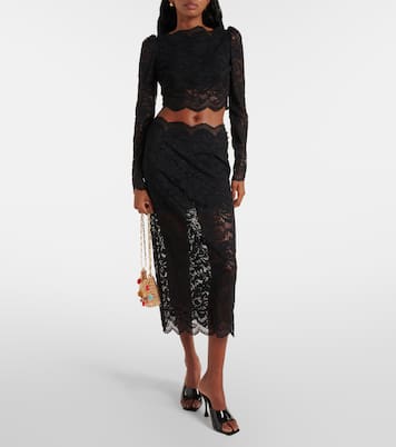 Crop top de encaje floral | Rabanne