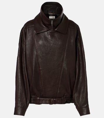 Oversized leather bomber jacket | Saint Laurent